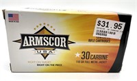 (50) Rounds 30 Carbine, Armscor, 110 gr FMJ