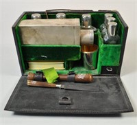 GERMAN TRAVEL COCKTAIL SET IN LEATHER CASE