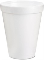 DART 8J8 Styrofoam Cup, 8 Oz, 1000/CT, White,