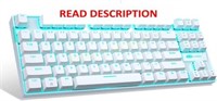White Mechanical Gaming Keyboard  87 Keys TKL