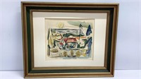 1926 John Marin abstract print, matted in frame,