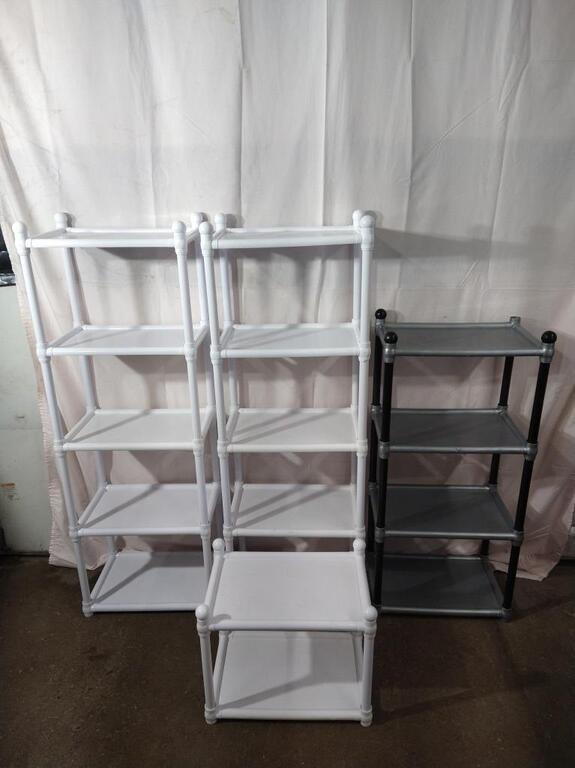 Set of Plastic Storage Shelving