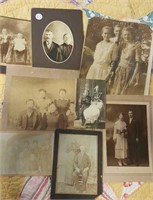 8 vintage photos some on cabinets stock