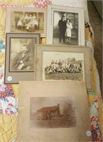 5 vintage photos & cabinet photos