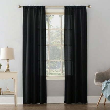 Mainstays Textured Solid Curtain Single Panel  38