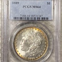 1889 Morgan Silver Dollar PCGS - MS64