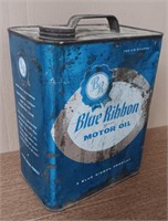 Vintage 2-Gallon Blue Ribbon Oil Can