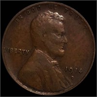 1914-D Lincoln Wheat Penny NEARLY UNCIRCULATED
