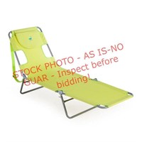 Ostrich Folding Chaise Lounge, Yellow