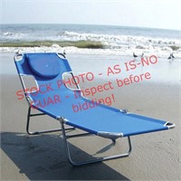 Ostrich Folding Chaise Lounge, Blue