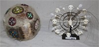 2 INUIT ITEMS, CARVED BONE SPIRIT WHEEL BY J.