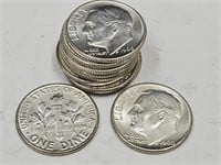 10- 1960 FDR Silver Dime Coins