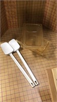 Spatulas and plastic containers