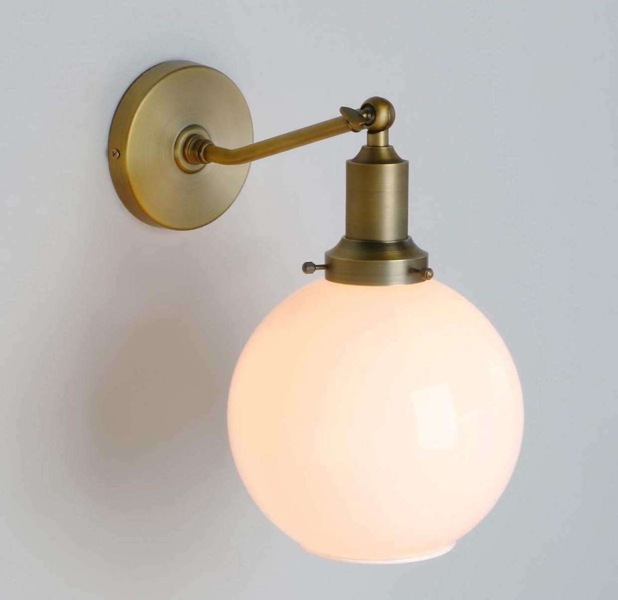 Wall Sconce, Permo Industrial Vintage Slope Pole