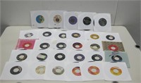 Thirty Assorted 45s Vinyl Records Untested