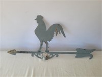 Metal rooster weather vane top