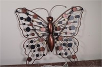 Metal Wall or Door Art. Butterfly. 15" across