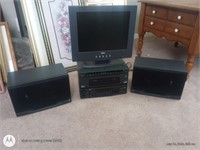 Stereo System w/ Speakers and Dell Monitor