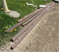 (5) Steel Square Tubes, Approx 18Ft-23Ft