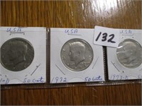 1971,72,73 US HALF DOLLAR COINS