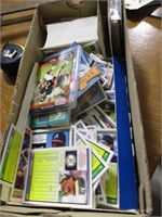 BOX OF BASEBALL CARDS ETC