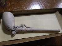 ORNATE CLAY PIPE -FOX