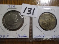 1979 & 2000 US $1 COINS