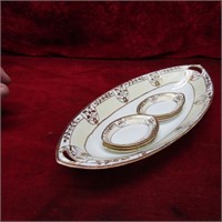 Porcelain nut tray. Hand painted Nippon.