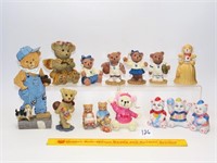 Group of Bear Figurines - Mostly Resin -