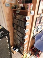 Pine CD rack w/ 8 shelves 23" x 8 1/4" x 56"