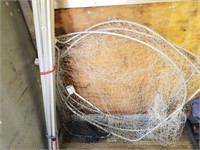 Large lot with fishing nets and extension aluminum