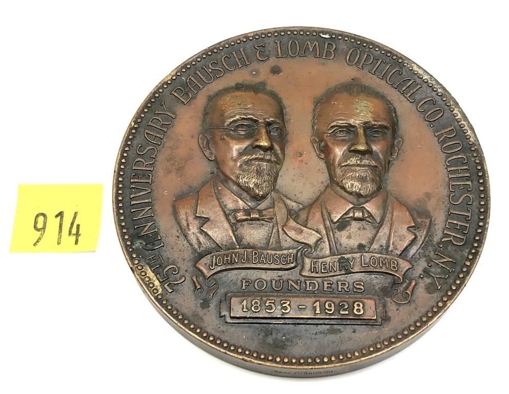 Bausch and Lomb table medal