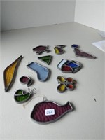 (11) Pieces Decorative Stained Glass