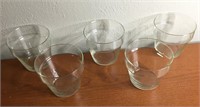 Vtg Clear Glass 5" x5" Planter Buckets