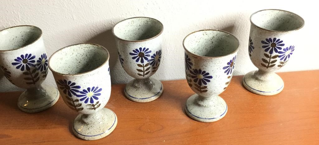 Vtg Japan Handcrafted Otagiri Stoneware Goblets