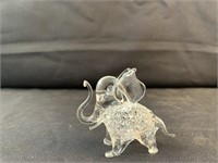 Small cute Glass elephant figurine