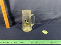 Iowa Hawkeye Glass and 1958 Button