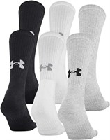 (N) Under Armour Adult Cotton Crew Socks, Multipai