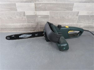 YARDWORKS 14" ELECTRIC CHAINSAW (TESTED)