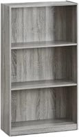 Furinno 3-Tier Bookcase  Oak Grey