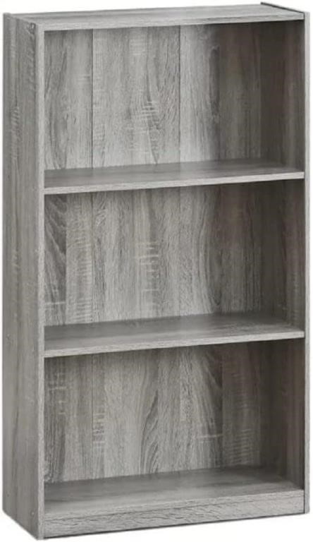 Furinno 3-Tier Bookcase  Oak Grey