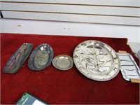 Silver plate tray/platter lot.