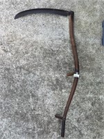 Antique mowing scythe