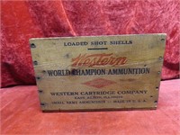 Western Ammunition wood crate. 12 Ga.