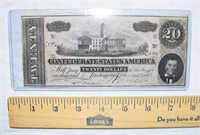 1864 CONFEDERATE TWENTY DOLLAR NOTE - RICHMOND, VA