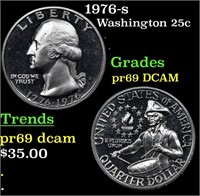 Proof 1976-s Washington Quarter 25c Grades GEM++ P