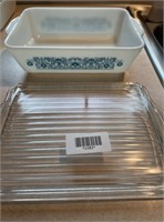 Pyrex Blue Horizon #503 1-1/2 qt Refrigerator Dish