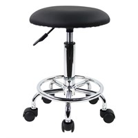 KKTONER Swivel Rolling Stool with Footrest Height