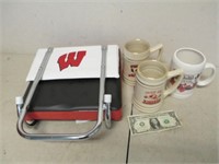 Wisconsin Badgers Stadium Seat & 3 Badger