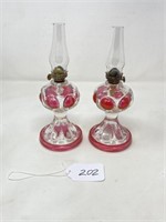 2 Miniature Oil Lamps